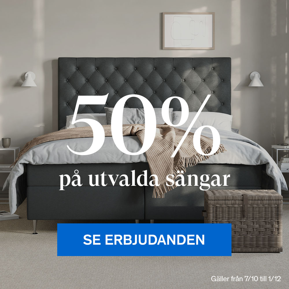 50% på utvalda sängar.